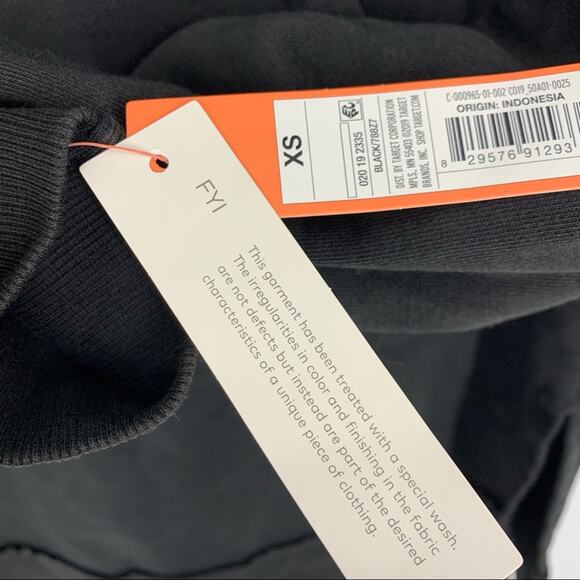 Colsie Hooded Sweatshirt XS Black Kangaroo Pocket NWT - Picture 7 of 10